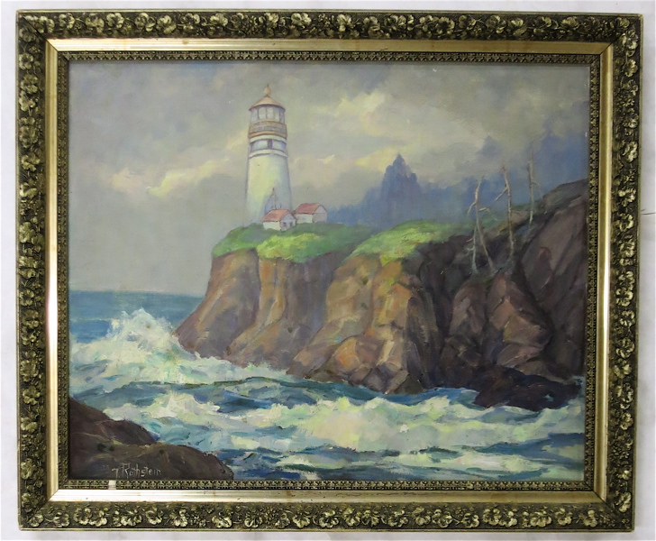 Appraisal: THERESA M ROTHSTEIN OIL ON CANVAS BOARD Vancouver Washington -