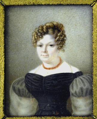 Appraisal: J R GALLAND A Lady with curly hair wearing a