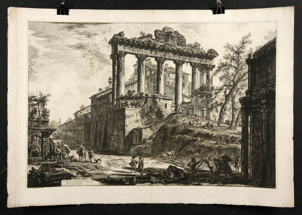 Appraisal: - Piranesi Veduta del Concordia Giovanni Battista Piranesi Italian -