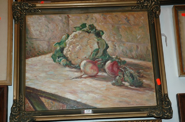 Appraisal: ROBERT RICHMOND CAMPBELL STILL LIFE WITH VEGETABLES OIL ON BOARD