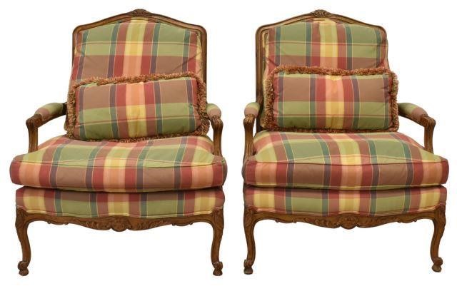 Appraisal: lot of Louis XV style armchairs Sherrill Furniture late th