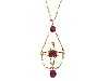 Appraisal: A RED AND WHITE STONE PENDANT of cruciform design on