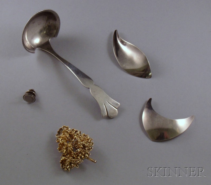 Appraisal: Georg Jensen USA Sterling Silver Sauce Ladle and a Group