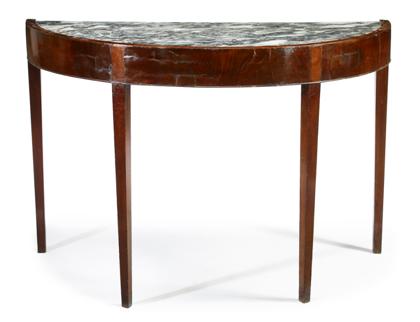 Appraisal: Federal mahogany and King of Prussia marble mixing tablecirca