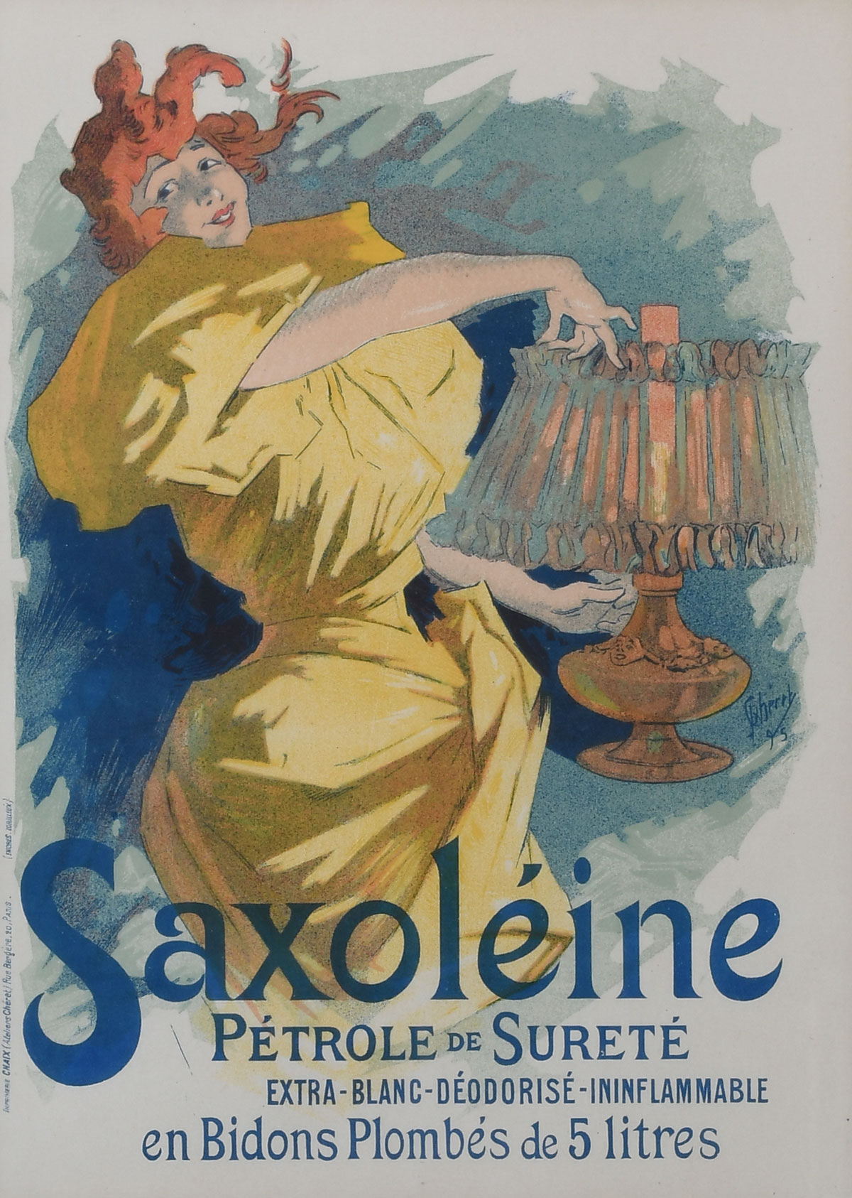 Appraisal: LES MAITRES DE L'AFFICHE SAXOLEINE LITHOGRAPH By Jules Cheret sight