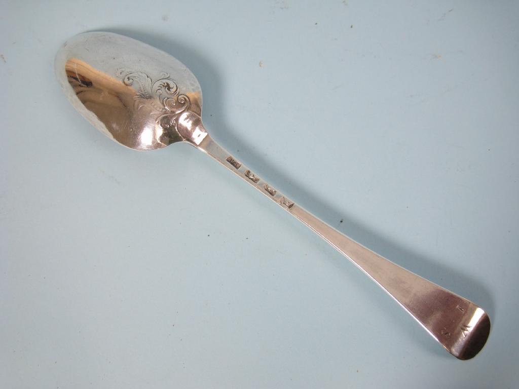 Appraisal: An early George III bottom marked Table Spoon Hanoverian with