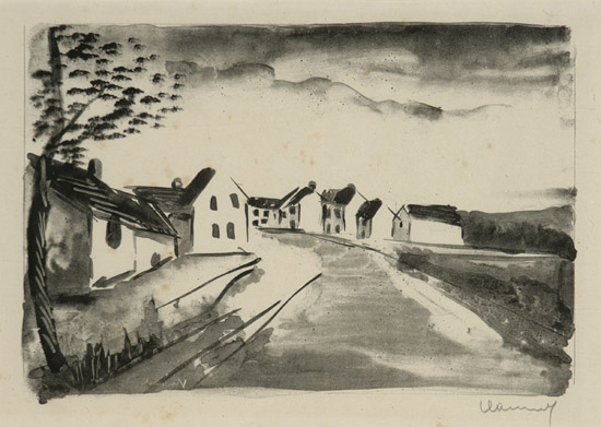 Appraisal: Maurice de Vlaminck French - Nelle-la-Vall e la Route Walterskirchen