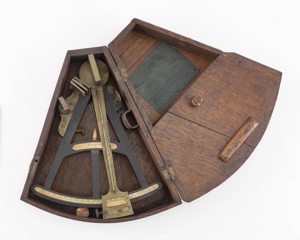 Appraisal: EBONY T FRAME SEXTANT BY SPENCER BROWNING BRITAIN CIRCA LENGTH