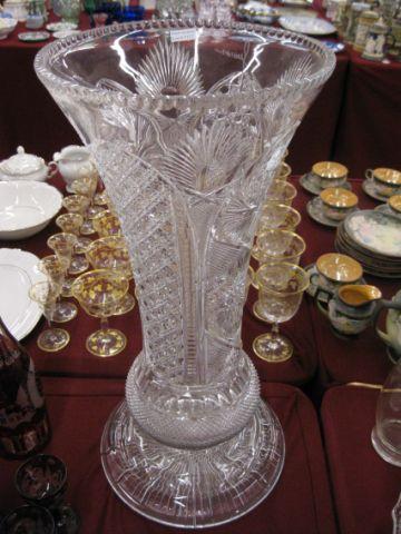 Appraisal: Cut Crystal Umbrella Stand or Oversized Vase tall excellent