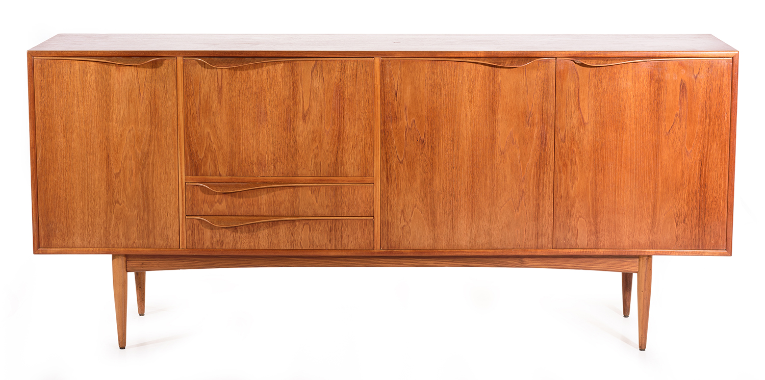 Appraisal: AUSTRALIAN FOUR DOOR SIDEBOARD Teak with two drawers Australia c