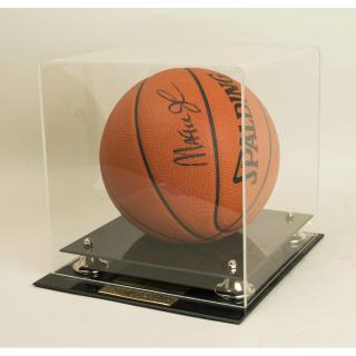 Appraisal: Magic Johnson Autographed Basketball Magic Johnson autographed basketball in plexiglass