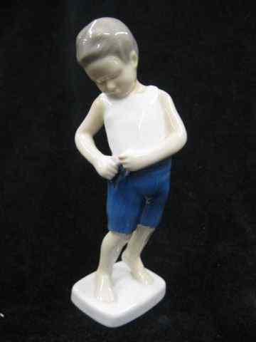 Appraisal: Bing Grondahl Porcelain Figurine ''Boywith Torn Pants'' '' excellent