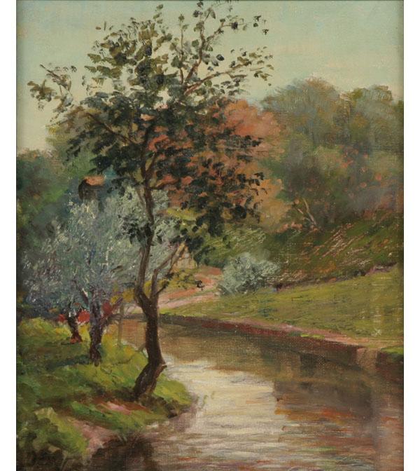 Appraisal: John Francis Murphy American - attributed stream in landscape oil