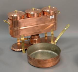 Appraisal: Two vintage Bazar Francais New York pieces including French copper