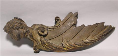 Appraisal: SHIP'S CARVED PINE FIGUREHEAD Carved as the head of a