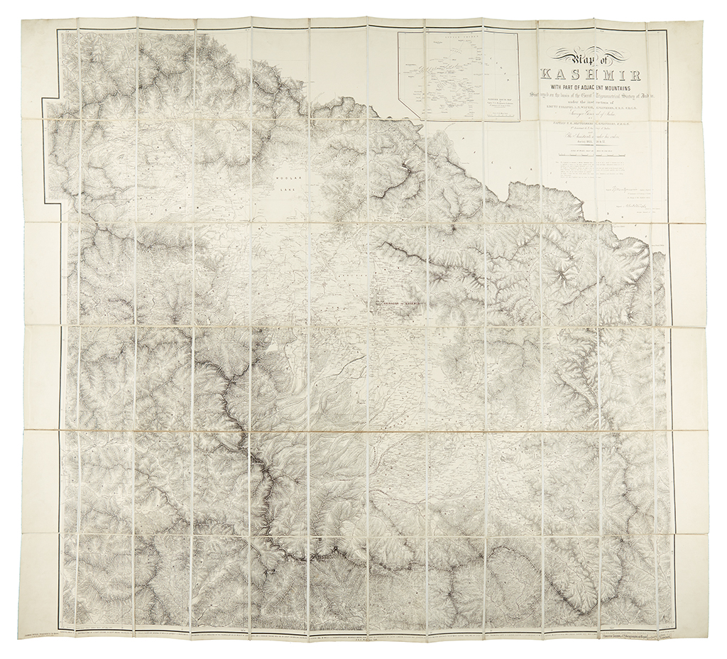 Appraisal: KASHMIR Walker J C Montgomerie Thomas George Map of Kashmir