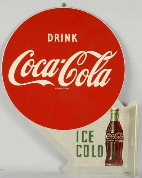 Appraisal: Coca-Cola Die-Cut Flange Sign Description Very clean bright and shiny