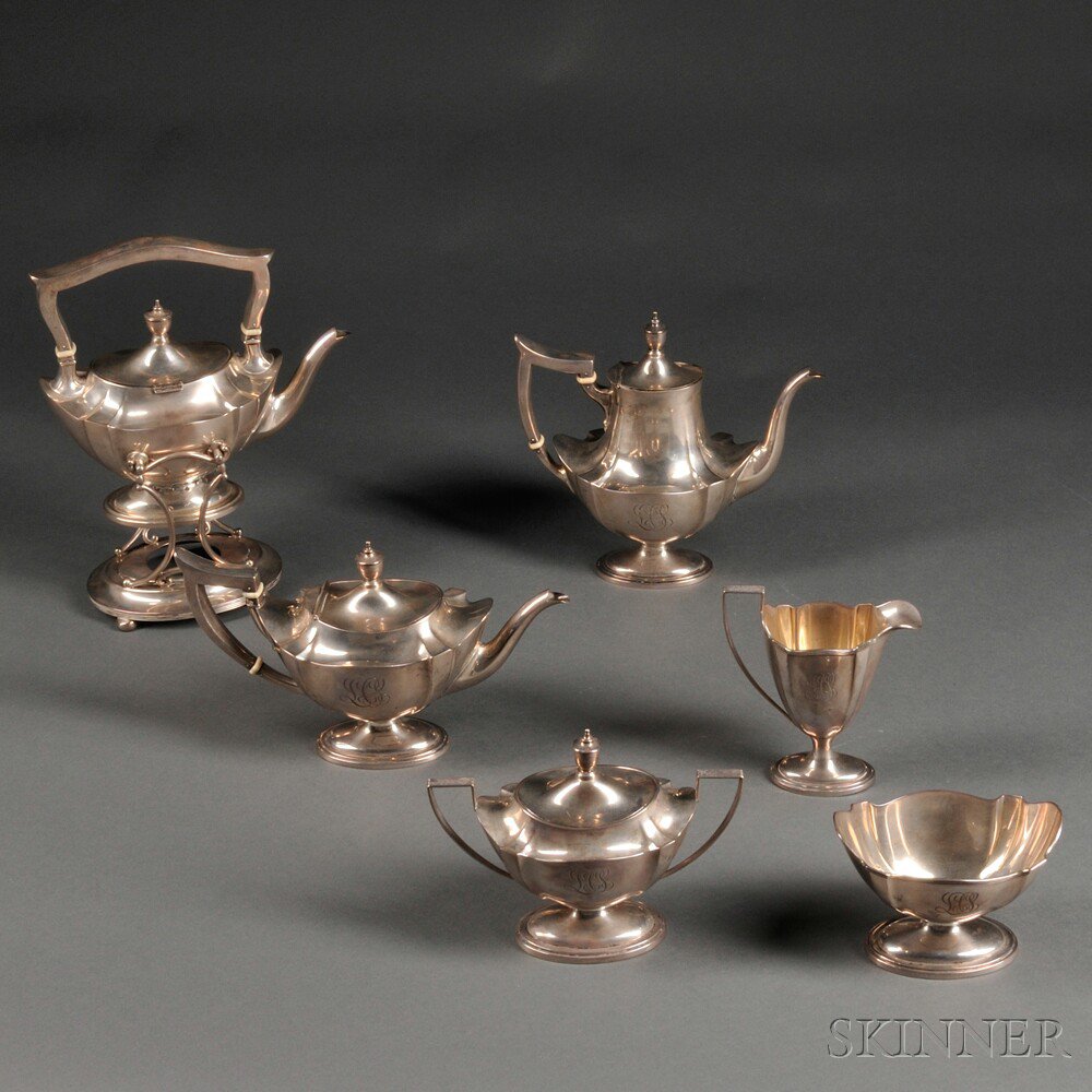 Appraisal: Six-piece Gorham Plymouth Pattern Sterling Silver Tea and Coffee Set