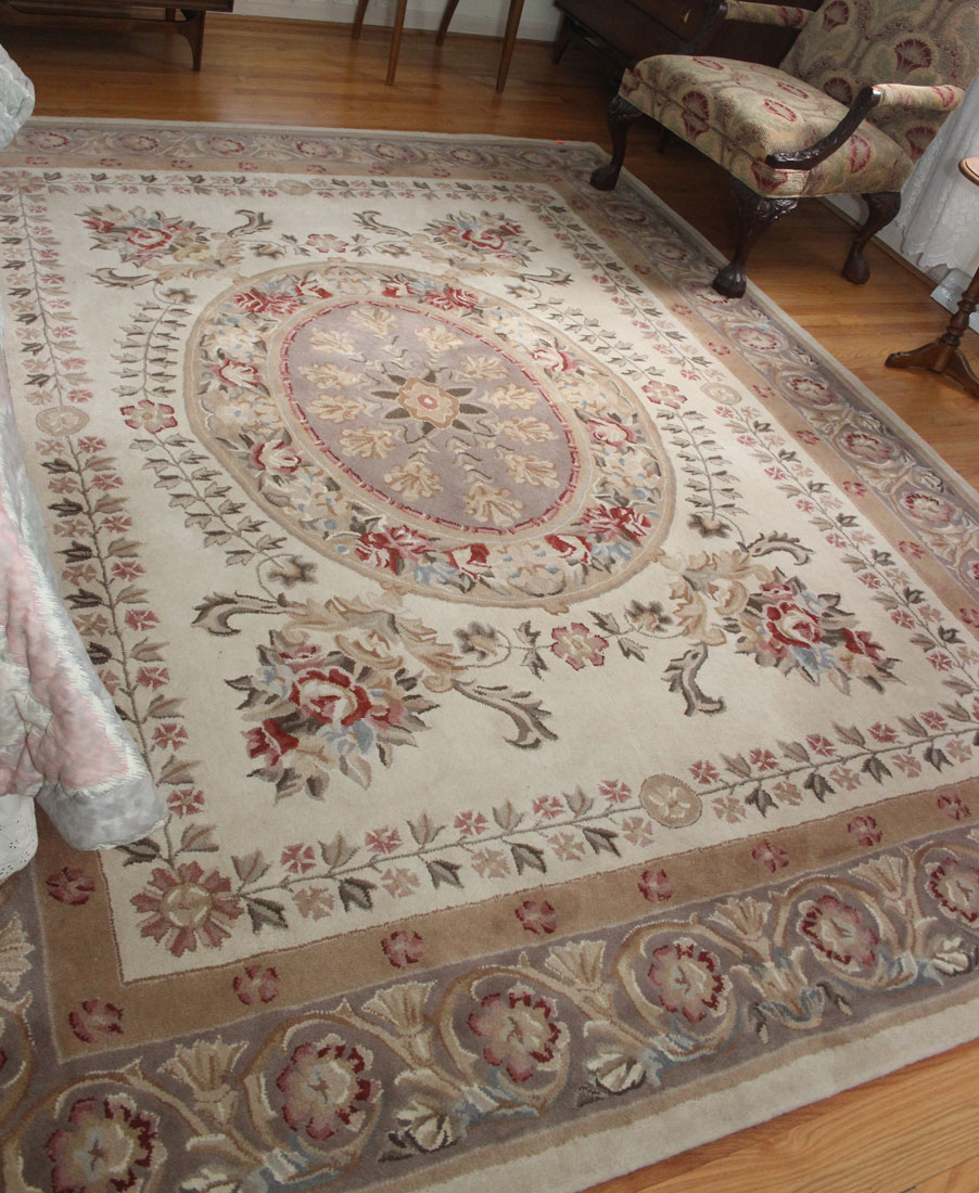 Appraisal: Chinese Aubusson design tufted rug approx x