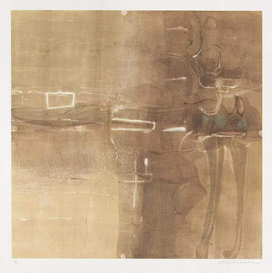 Appraisal: Don NicoulinTwo monotypes Fractured Plane Whisperings both signed in pencil