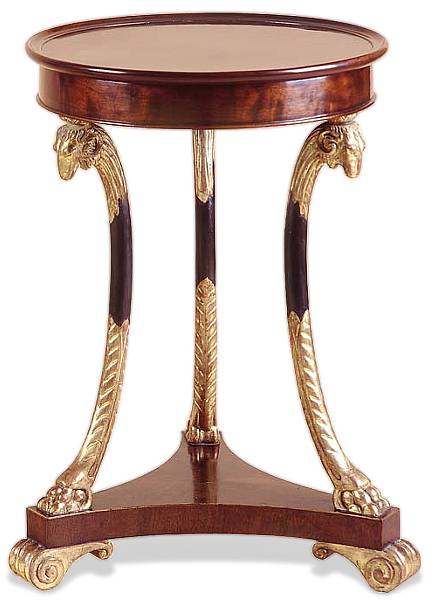 Appraisal: A French style mahogany and giltwood gueridon The circular top