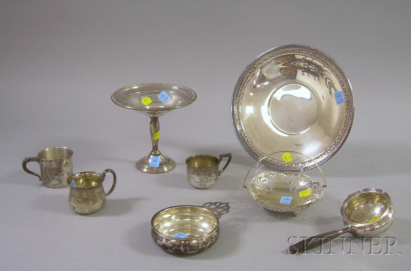 Appraisal: Eight Sterling and Silver Plated Serving Items including an International