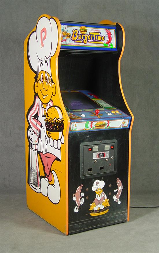 Appraisal: Bally Midway Burger Time Arcade Game Lithographed wooden end panels