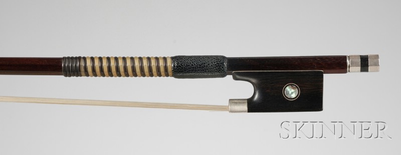 Appraisal: Silver Mounted Violin Bow Probably C Heinrich Knopf for Otto