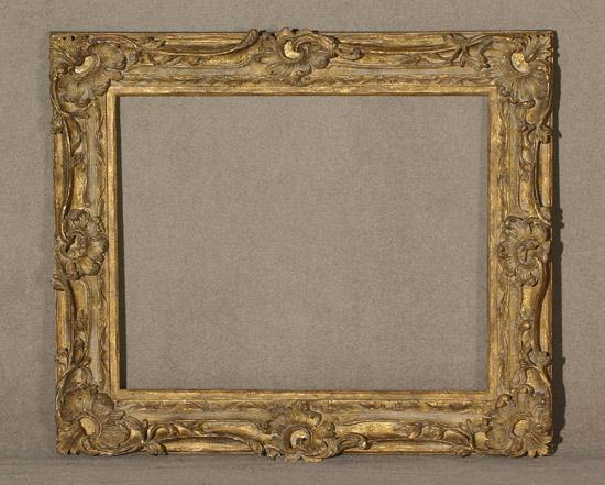 Appraisal: George III Style White-Washed Giltwood and Sanded-Frieze Frame th Century