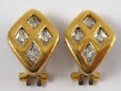 Appraisal: A pair of yellow and white metal tests carat gold