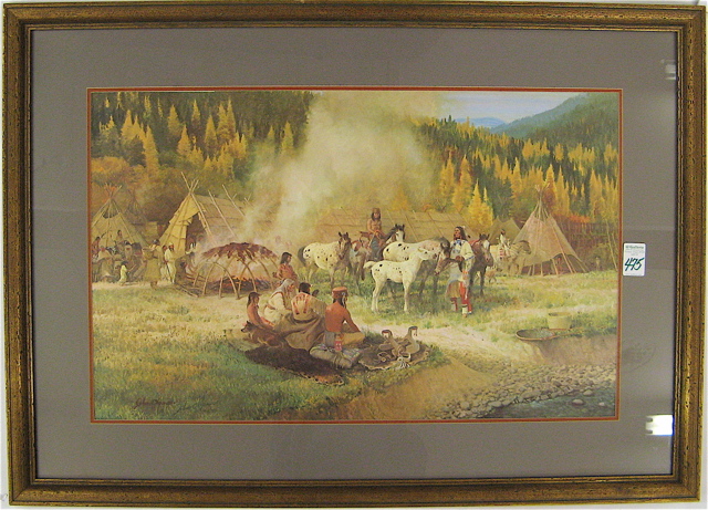 Appraisal: JOHN FORD CLYMER COLOR PRINT Teton Village WY - depicting