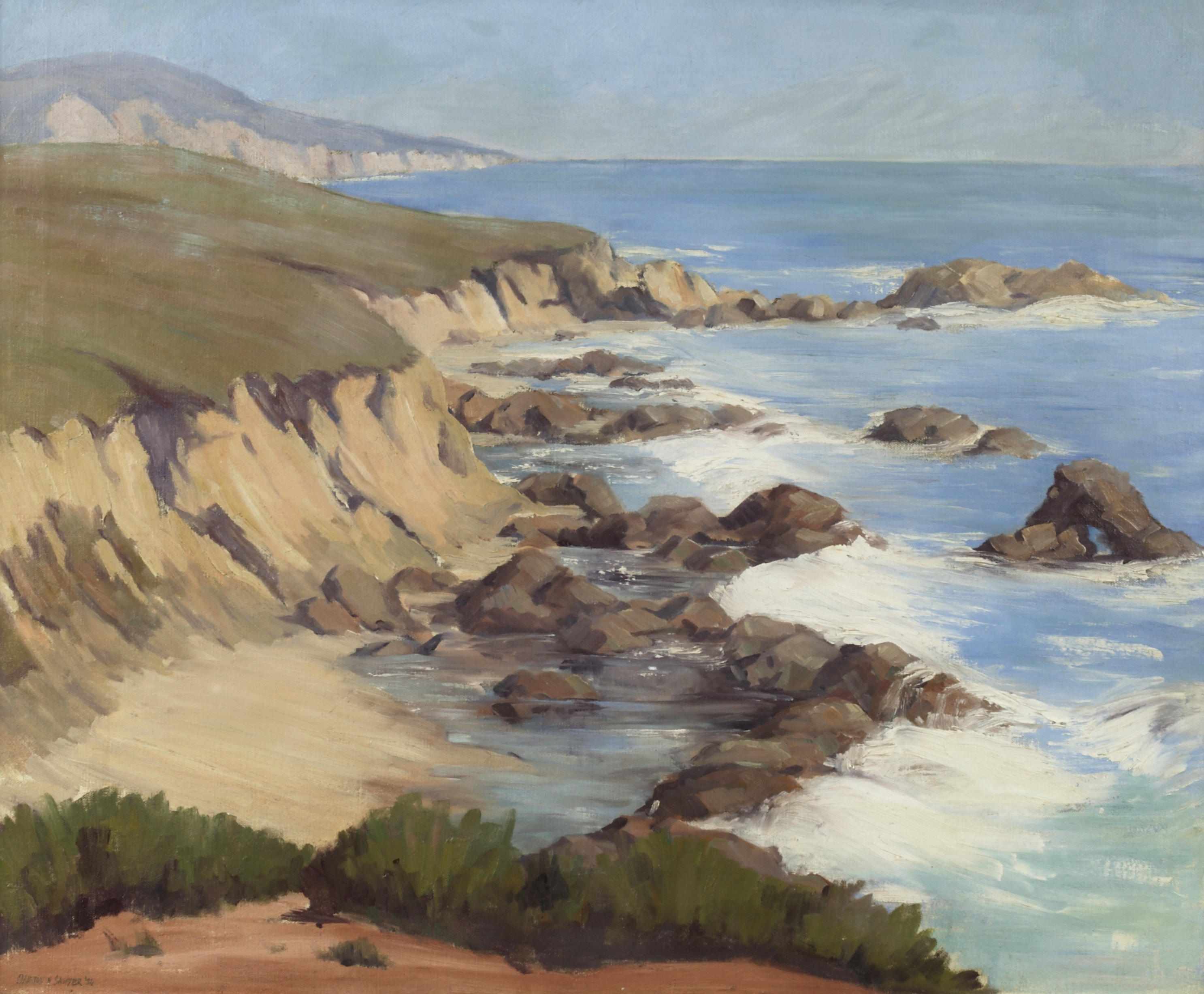 Appraisal: Clifton Howard Sawyer - California coastal scene signed and dated