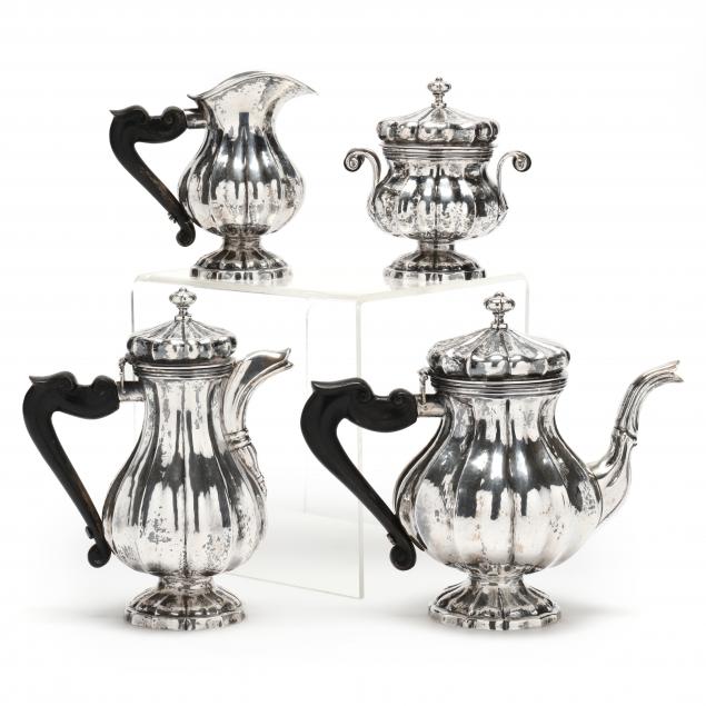 Appraisal: FOUR PIECE ITALIAN SILVER TEA AND COFFEE SET BY TOSATO