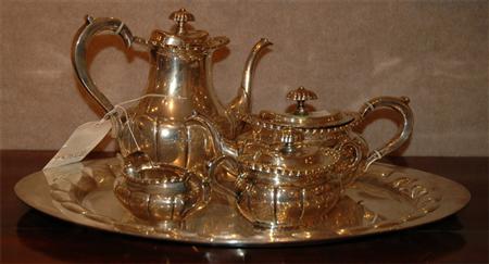 Appraisal: German Silver Five-Piece Coffee and Tea Service Estimate -