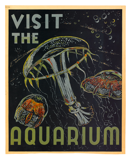 Appraisal: HUGH STEVENSON - VISIT THE AQUARIUM x inches x cm