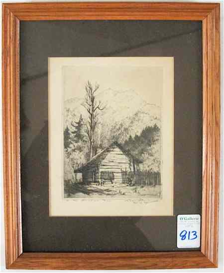 Appraisal: LEON PESCHERET ETCHING British American - titled ''In The Smokies