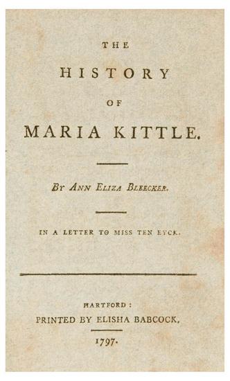 Appraisal: FRENCH AND INDIAN WAR - BLEEKER Ann Eliza The History