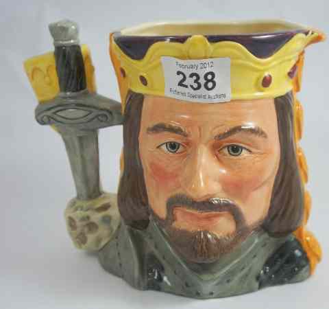 Appraisal: Royal Doulton Two Sided Character Jug King Arthur and Guineveire