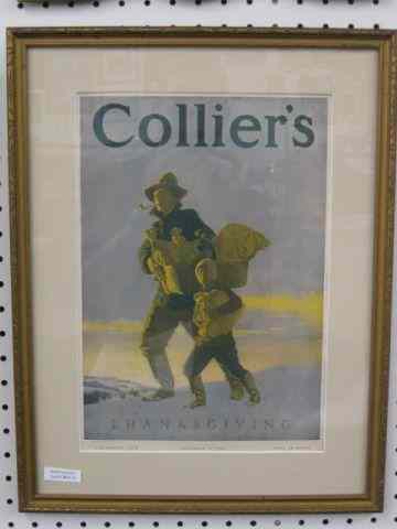 Appraisal: Maxfield Parrish ''Thanksgiving'' Colliers Magazine complete Nov '' x ''