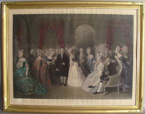 Appraisal: After B Jolly engraving titled Franklin at the Court of