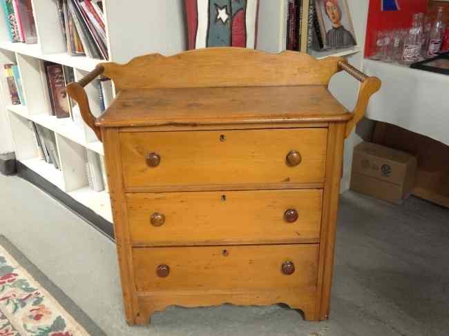 Appraisal: Victorian pine commode '' W '' D '' Ht