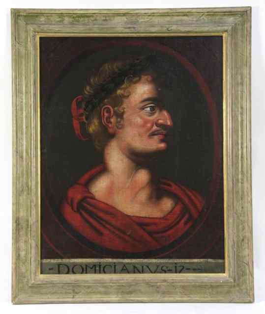 Appraisal: th Century Roman SchoolDomiciaushead and shoulders portrait painted in the