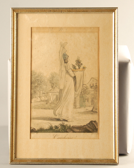 Appraisal: Jean Georges J Gatine c - France Cauchoise aquatint on