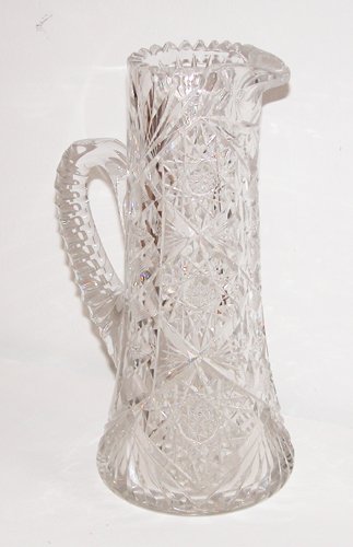 Appraisal: Artist Title Cut Glass Water Pitcher brilliant cut in the