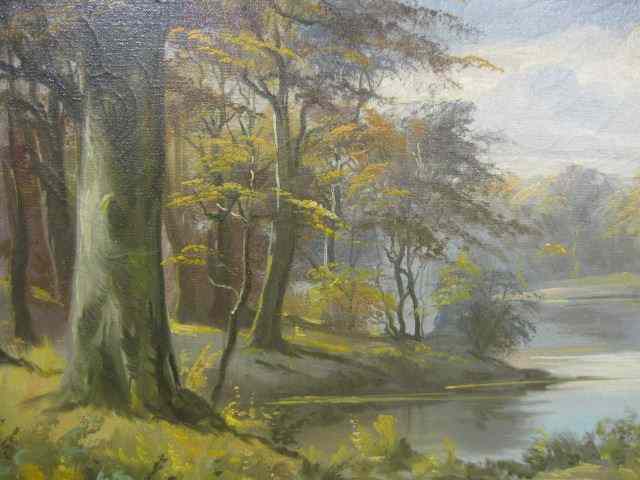 Appraisal: Oil on Canvas Spring Landscape image area '' X ''