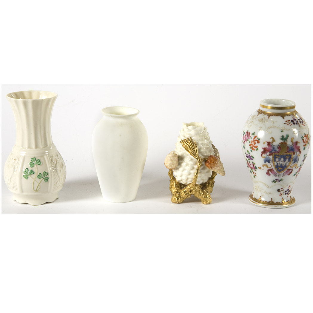 Appraisal: Group of White Glazed Porcelain Small Vases Approximately twelve pieces