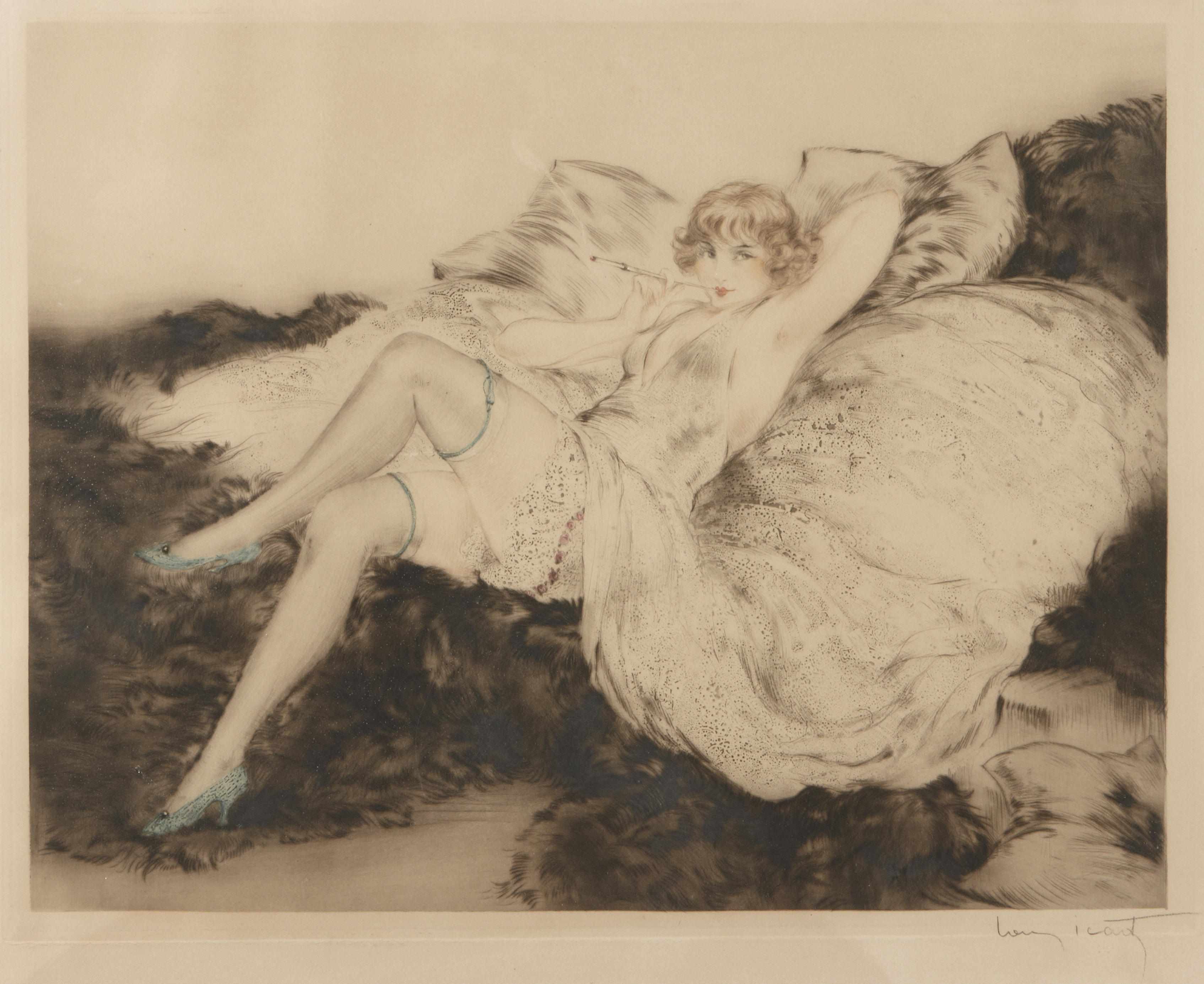 Appraisal: Louis Icart French - White Underwear H C I Etching