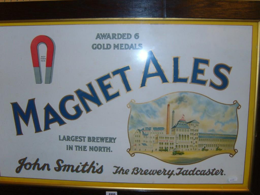 Appraisal: An early th century coloured advertising print for Magnet Ales