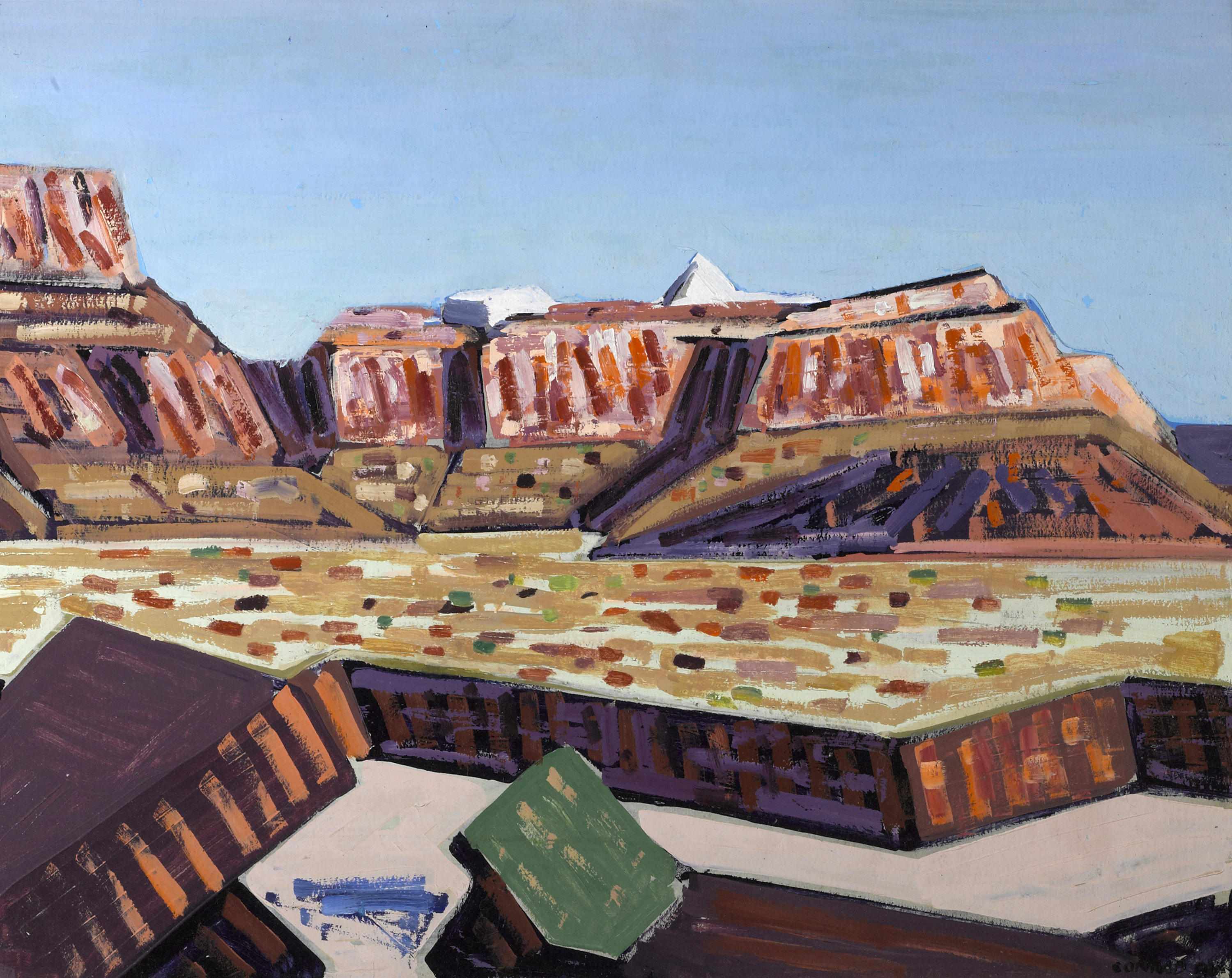 Appraisal: Conrad Buff American - Modern mountains Monument Valley signed 'Conrad