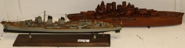 Appraisal: WOODEN SHIP MODELS TO INCLUDE THE SPANISHHEAVY CRUISER MENDEZ NUNEZ